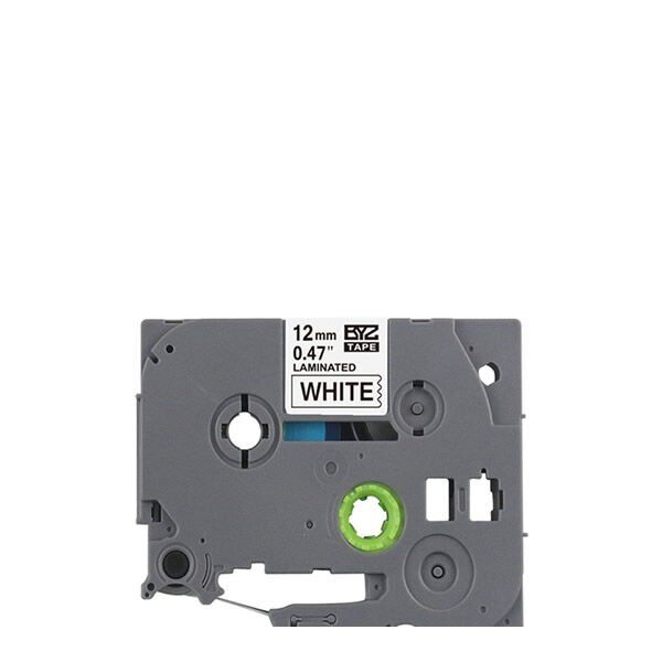 Brother TZE-231 12 mm Beyaz Üzerine Siyah Laminasyonlu Etiket