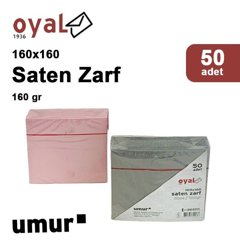 Oyal 160x160 160gr 50li Koyu Pembe Saten Zarf