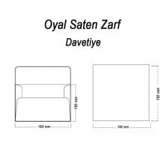 Oyal 160x160 160gr 50li Koyu Pembe Saten Zarf