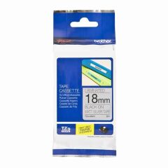 Brother Tze-N941 12 Mm Mat Gümüş Üzerine Siyah Etiket