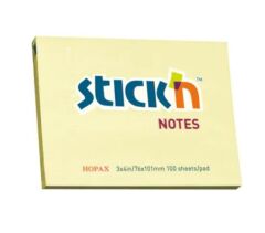 Gıpta Stickn 76x101 100 Yaprak Pastel Sarı Yapışkanlı Not Kağıdı