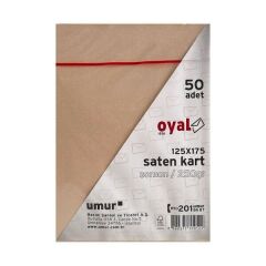 Oyal 08425 125 X 175 250 Gr 50'Lı Somon Saten Kart