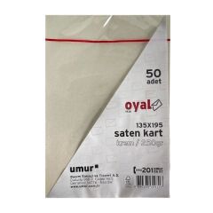 Oyal 08443 135 X 195 250 Gr 50'Lı Krem Saten Kart