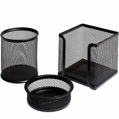 Drt 401 3 lü Siyah Masaüstü Kalemlik Set