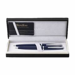 Scrikss 33 Lacivert Lüks Kutu Tükenmez Kalem & Versatil Kalem Seti
