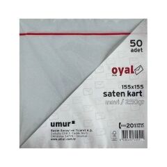 Oyal 08464 155 X 155 250 Gr 50'Lı Mavi Saten Kart