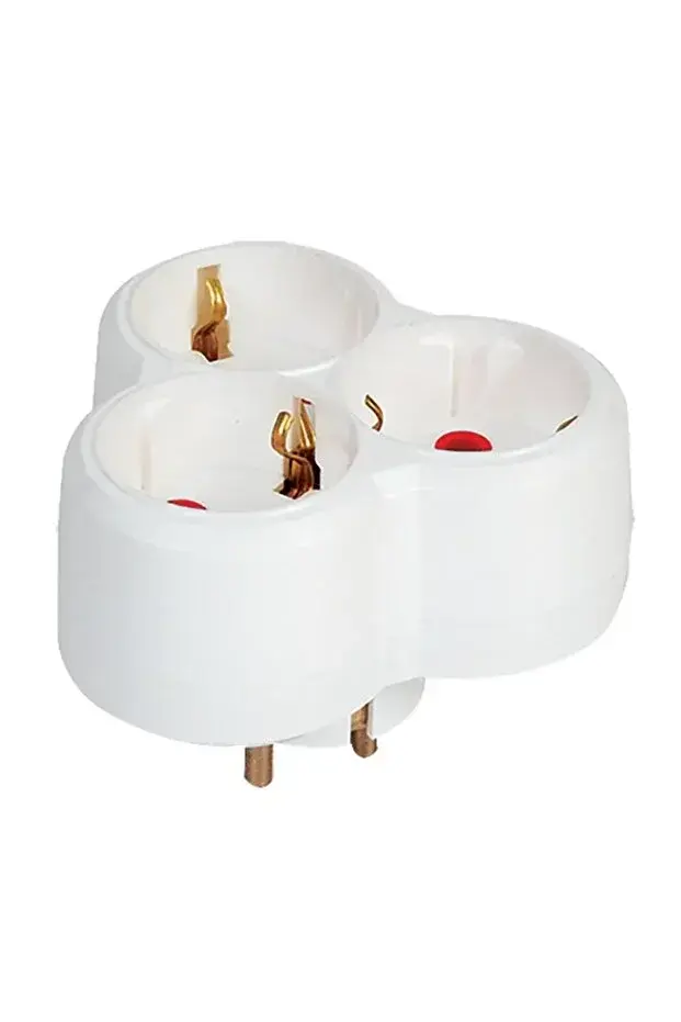 Mutlusan Topraklı Üçlü Yonca Tip Sıva Üstü Fiş Priz