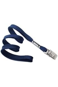 Pin 50 Li Metal Klipsli Lacivert Yaka Kart İpi