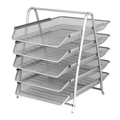 Inox 0614 5 li File Gümüş Metal Evrak Rafı