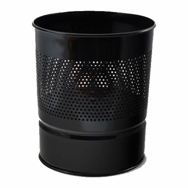 Akar 1246 Delikli Siyah Metal Çöp Kovası