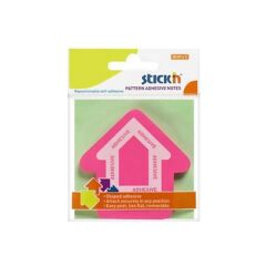 Gıpta Stickn 70x70 50 Yaprak Ok Şekilli Pembe Not Kağıdı