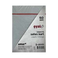 Oyal 125x175 250 Gr 50 li Mavi Saten Kart