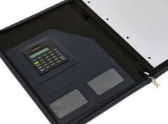 2K 413-3 Lacivert Fermuarlı Hesap Makinalı Sekreterlik