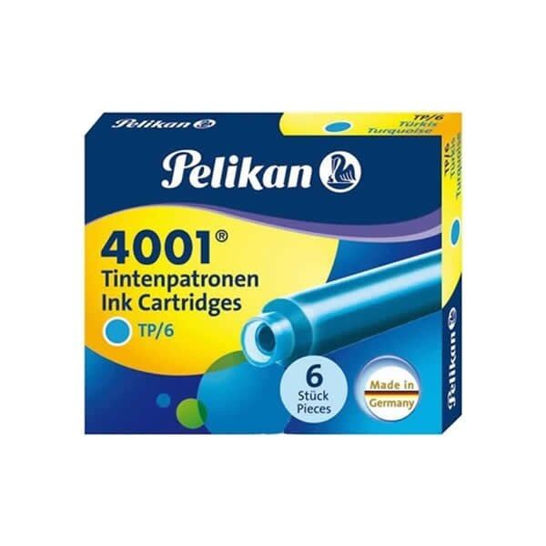 Pelikan 4001 6 lı Turkuaz Dolma Kalem Kartuşu