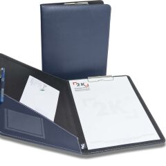 2K 501-3 A4 Lacivert Suni Deri Sekreterlik